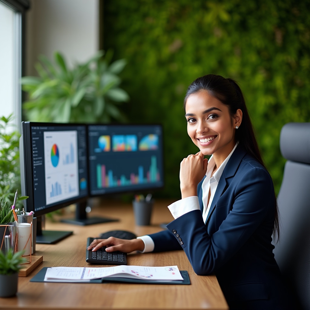 Market research analyst reviewing consumer data